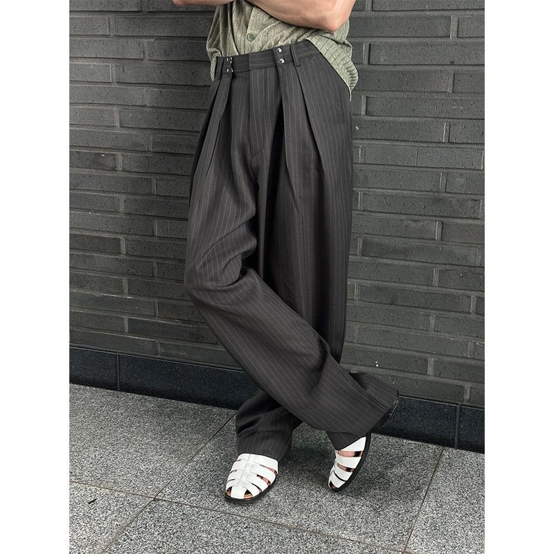 LAURANT（ロラン）の「[S/S] ダブルストライプタックワイドスラックス(3color)（パンツ）」
