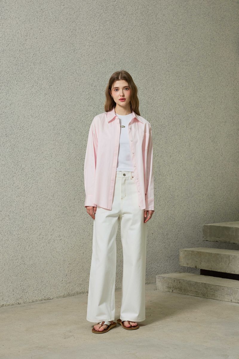 BRIGHT OVERSIZED SHIRT / PINK