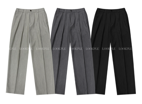 Ever Ranger Round Tuck Side Banding Semi-Wide Slacks