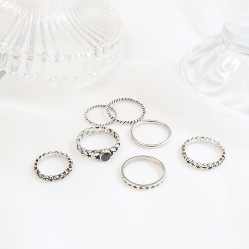 Black chain ring set (7 set)