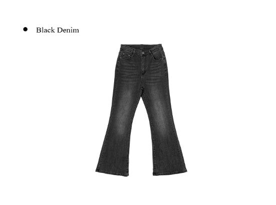 Botu Slim Washing Denim Bootcut Pants