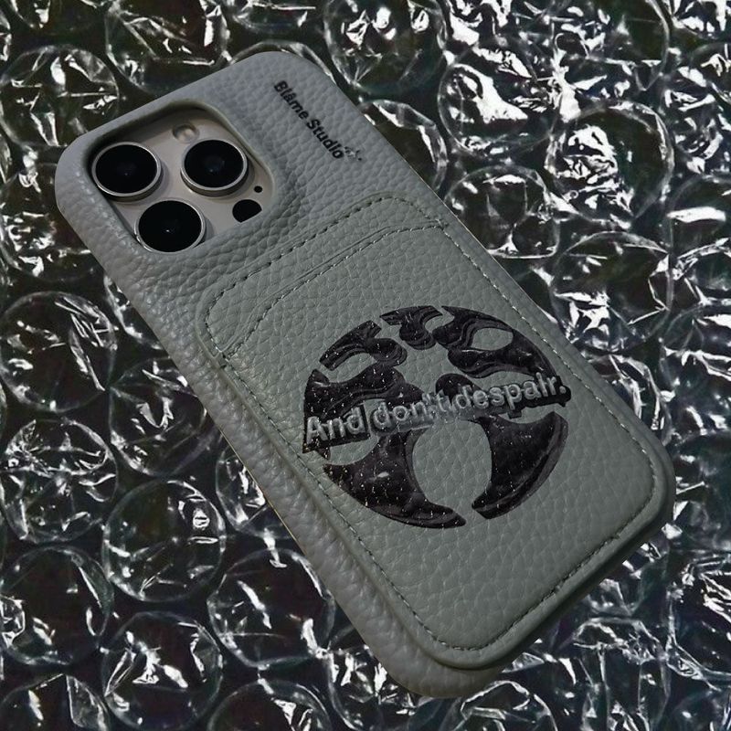 3D Planet Titanium Gray Leather case