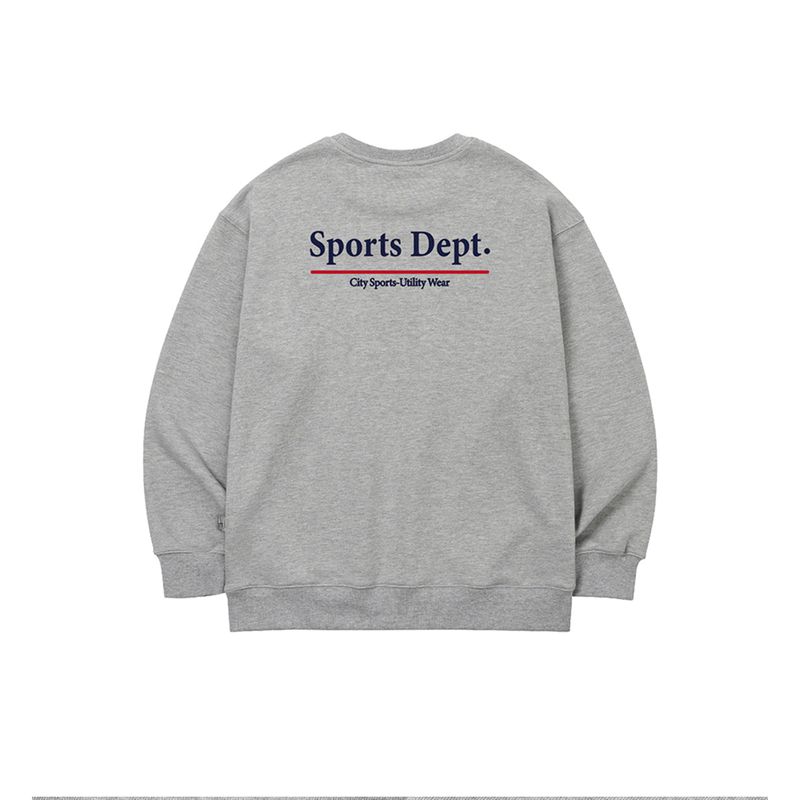 Sport Dept Flocking Logo Sweatshirt - Melange Grey
