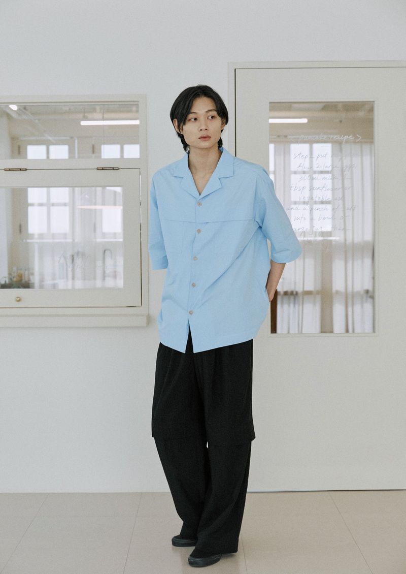 unisex folding pants black