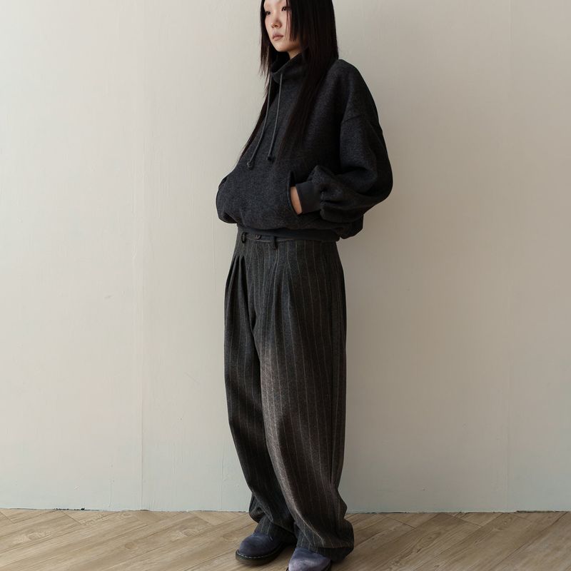 Bean wool pullover / Charcoal