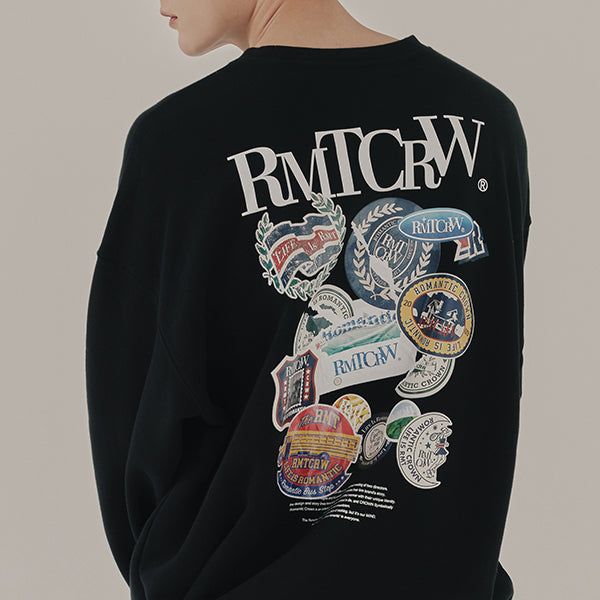 ROMANTIC CROWN(ロマンティッククラウン)の「RMTCRW LABEL SWEAT SHIRT_BLACK(Tops)」