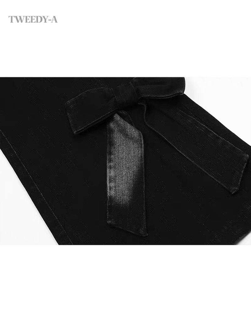Vintage ribbon point bootcut denim