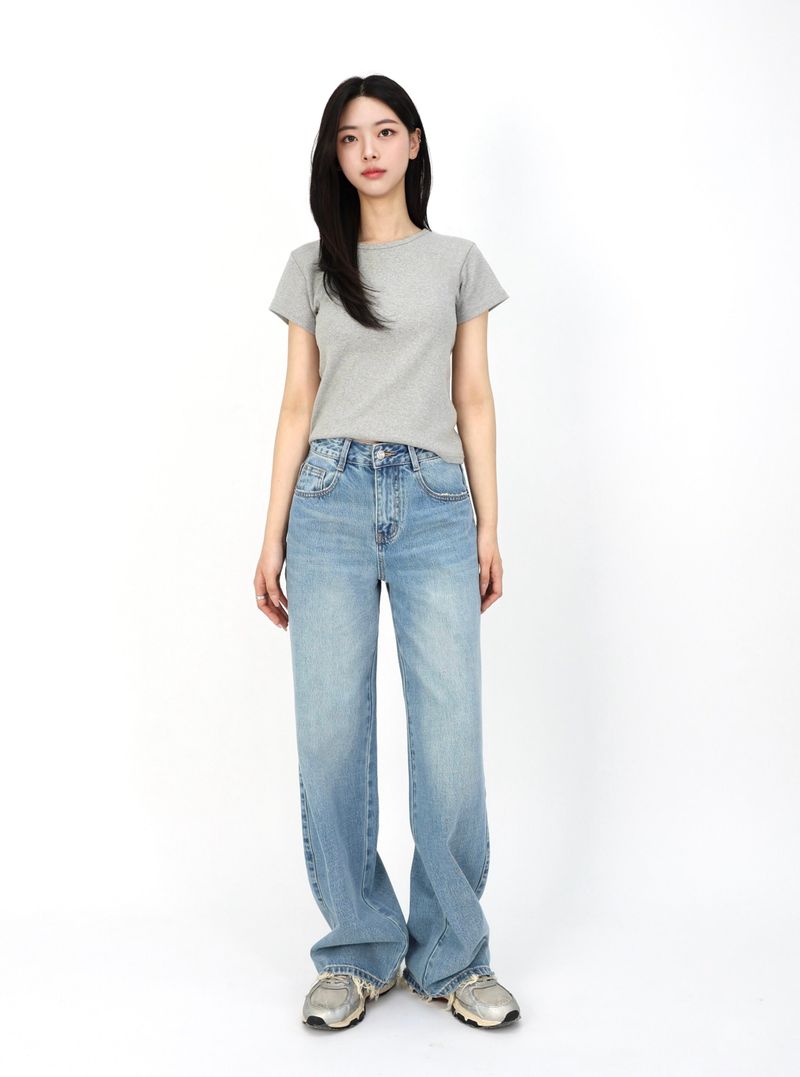 FRADE HEM SLIM WIDE DENIM code 26205