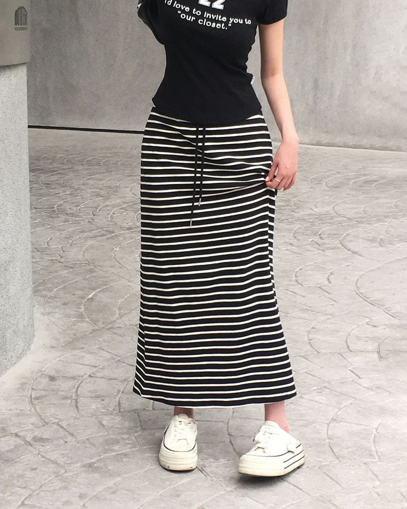 [MADE] Maxi-Striped Long Skirt