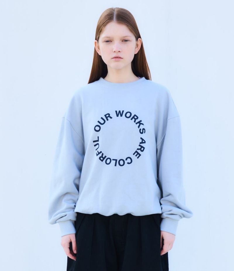 CIRCLE LOGO SWEATSHIRT(BLUE GRAY)