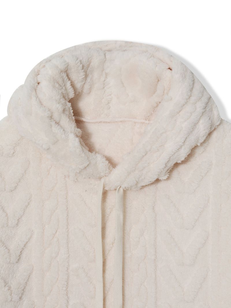 Fleece Cable Knit Hoodie (3 Colors)
