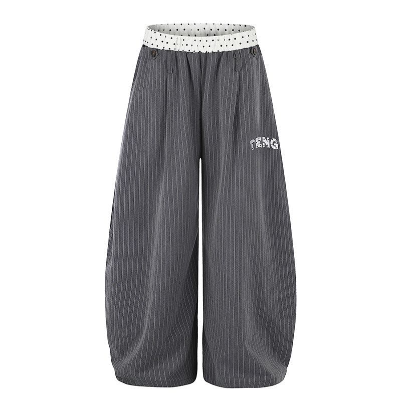 Cozy&Kitsch（コージーアンドキッチ）の「オリーブヴィンテージストライプワイドパンツ（パンツ）」