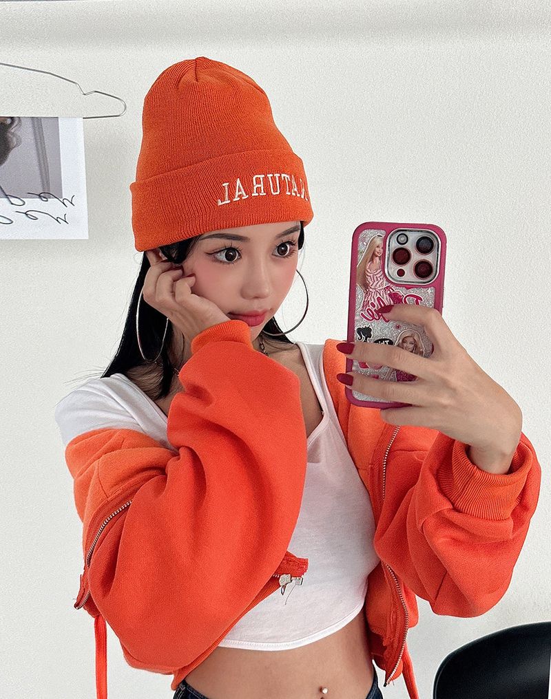 Delight-J（ディライトジェイ）の「Natural orange roll-up beanie（Hats）」