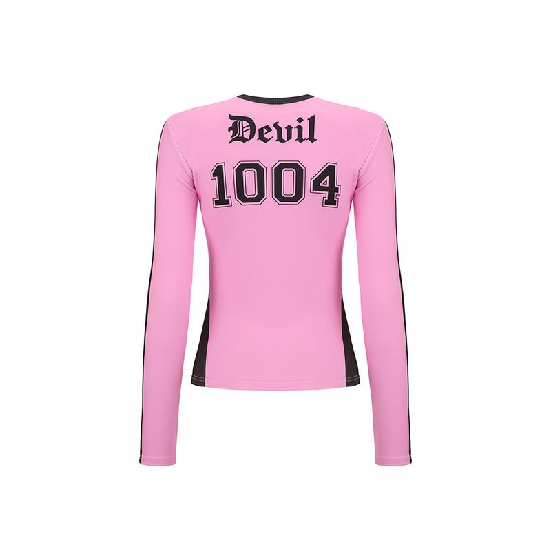 0 5 hell girl line top - PINK