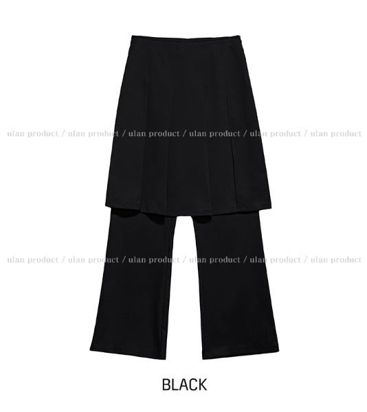 Epic Layered Pleated Skirt Pants