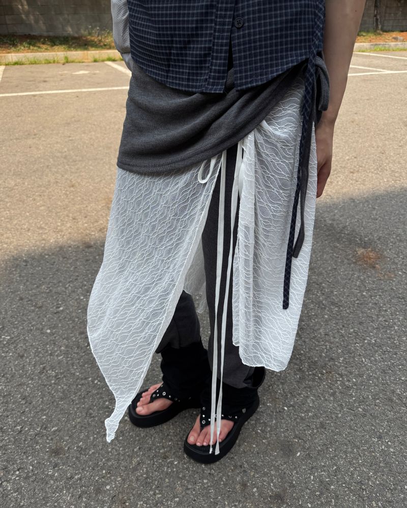 WOOHWA（ウファ）の「LACE WRAP SKIRT（Skirts）」