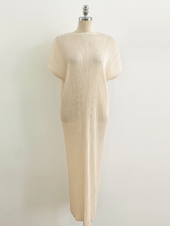 Ella Summer Pleated Maxi One Piece (Scarf Set)