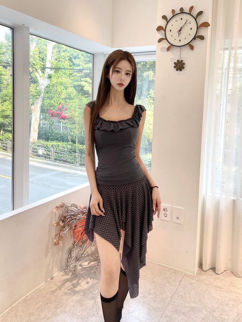 1509. Frill Two-Way Sleeveless (3 Colors)