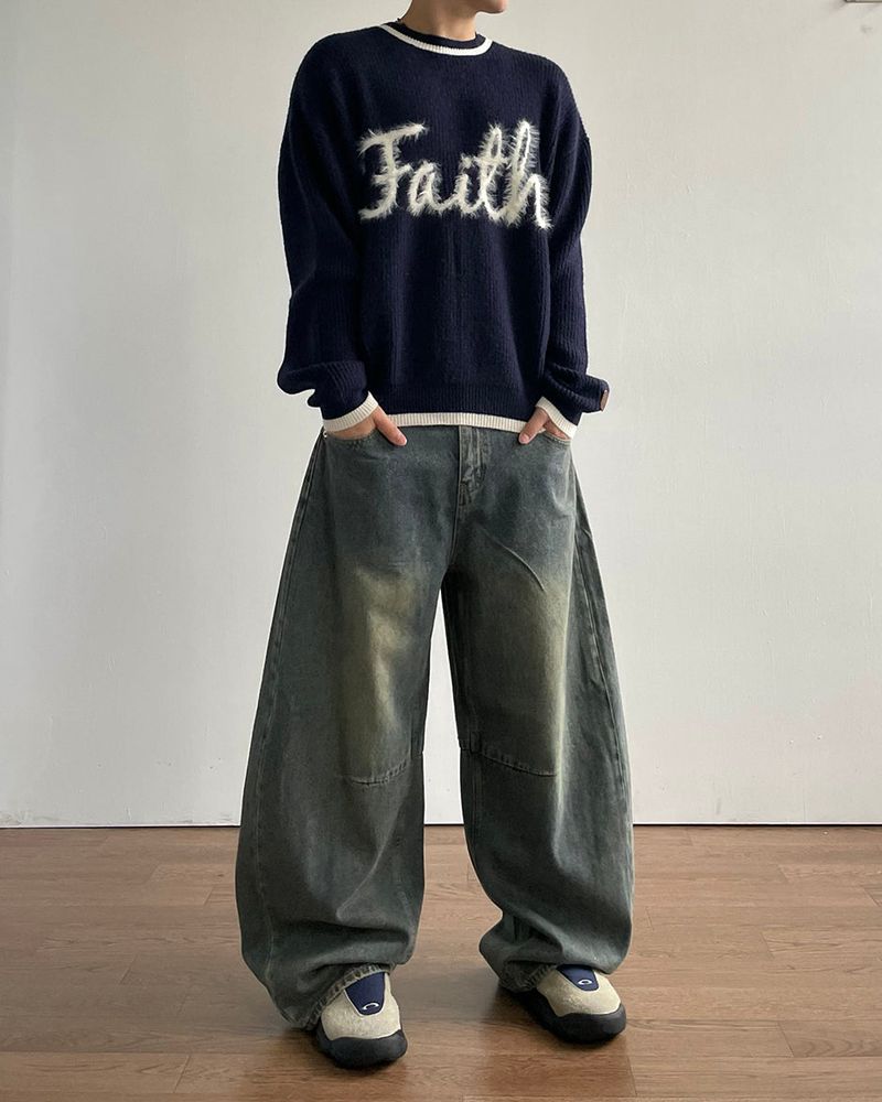 Faith Lettering Knit