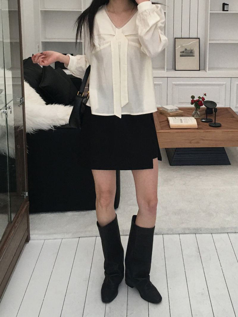 Classy slit layered skirt