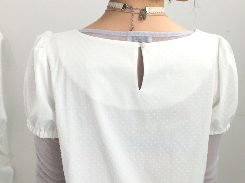 DotTexture Lace Line Mini Dress