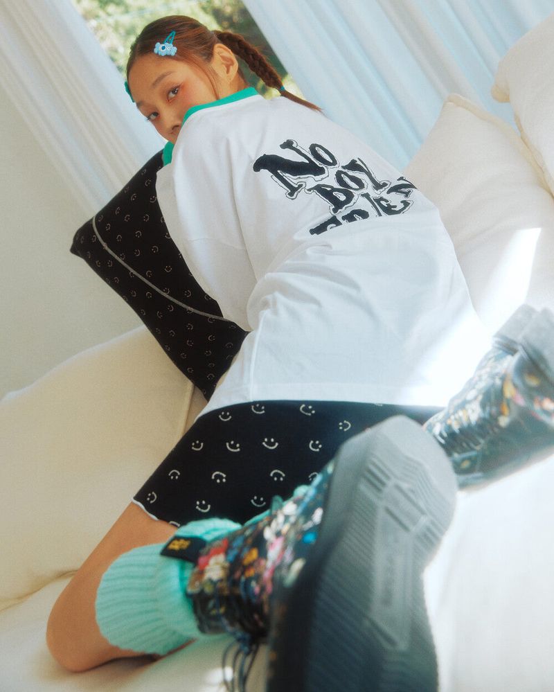 smile leggings black