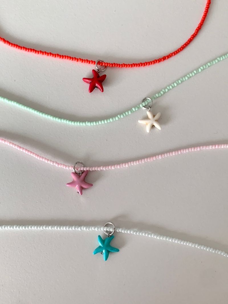 スターフィッシュ ビーズ ネックレス(4 colors)
