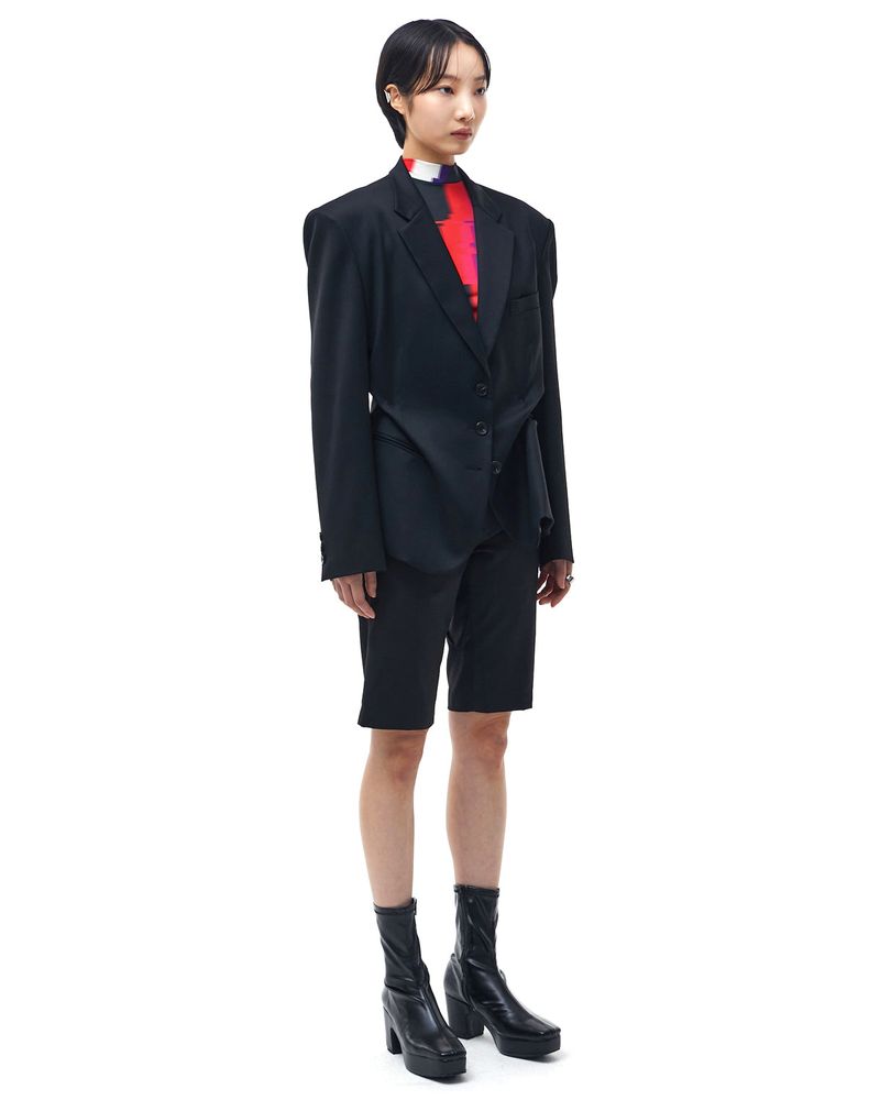 DOZI - Pinched Oversize Tailored Jacket _ BLACK
