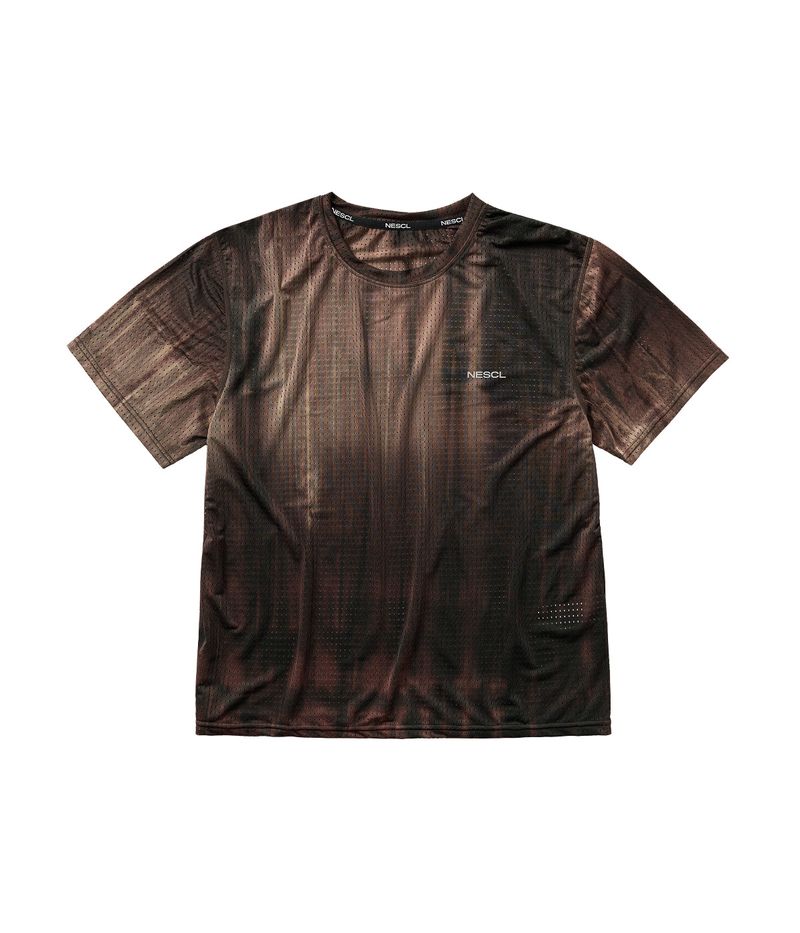 negative split club(ネガティブスプリットクラブ)の「Air Vent Tie-Dye Racing T-Shirt (Brown)(Tops)」