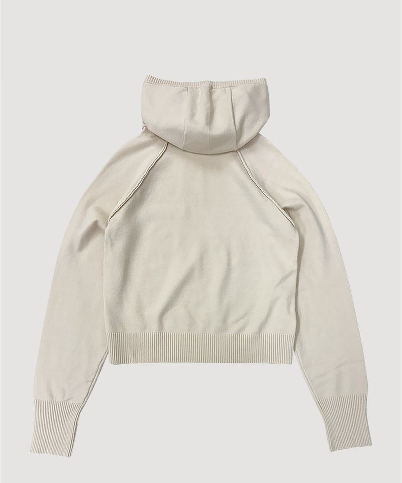 KNIT HOODIE TOP