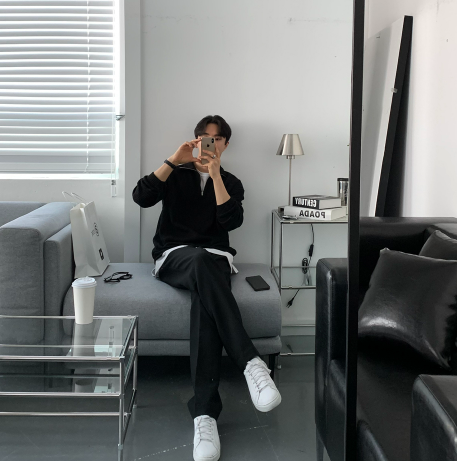 Hendes Daily Ribbed Semi-Zip Up Knit