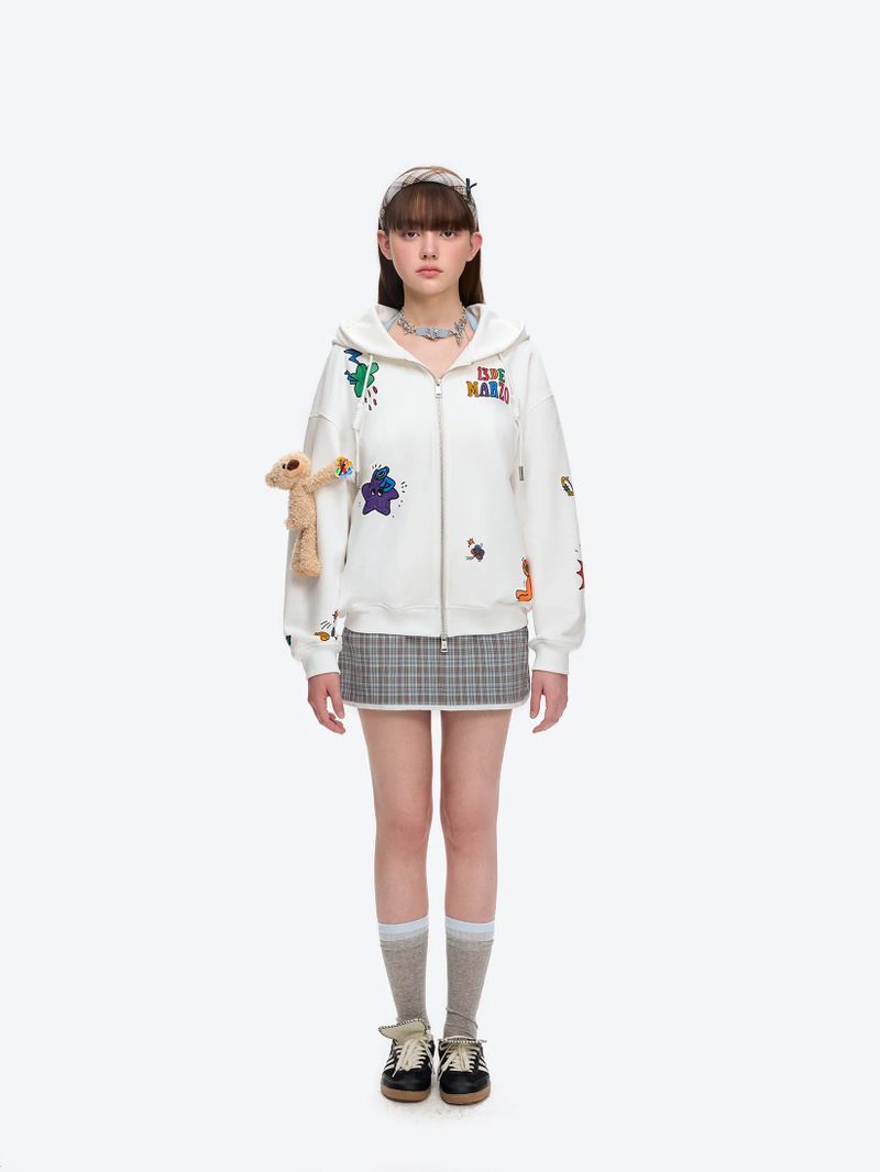 13DE MARZO(トレセ・デ・マルゾ)の「13DE MARZO DIY Colour-Fill Zipped Hoodie(Tops)」