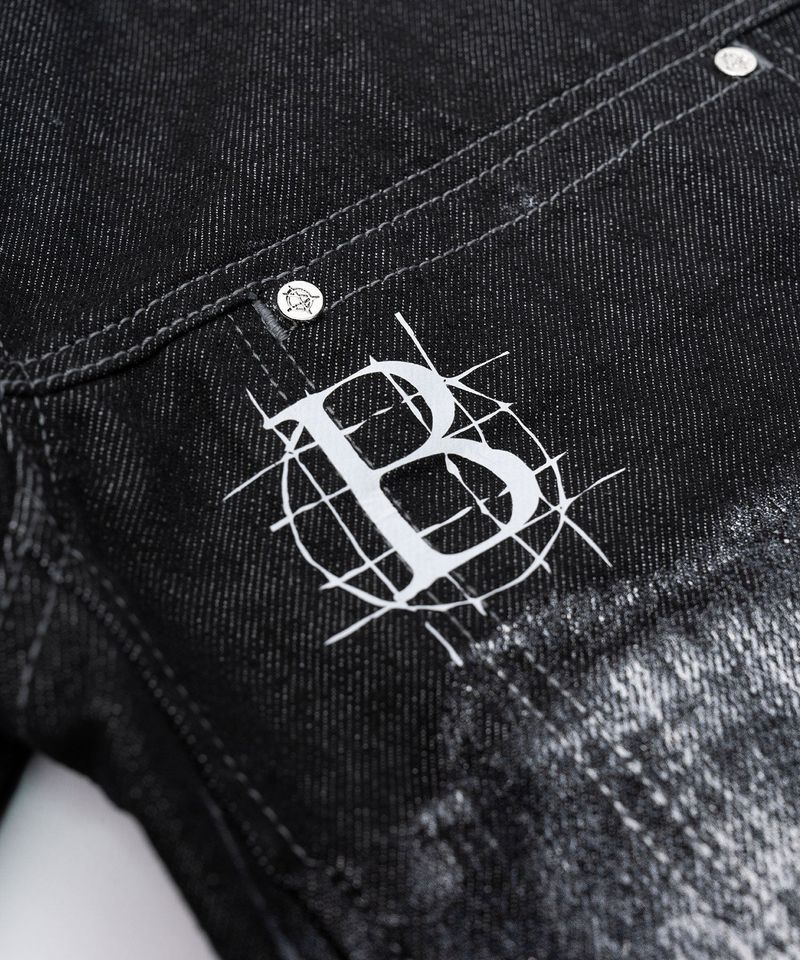 BBD Anxiety Smoke Graphic Denim Jacket (Black)