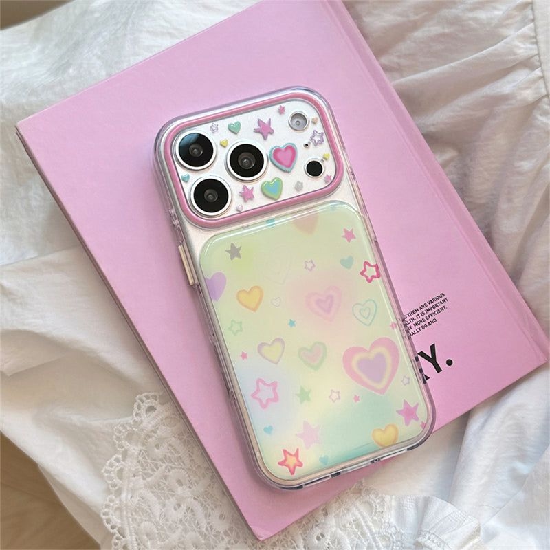 [1+1BOGO] Color Heart Gradient iPhone Case