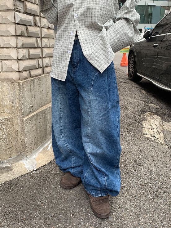 BAON（バオン）の「Tele Side Pintuck Wide Denim Pants（Pants）」
