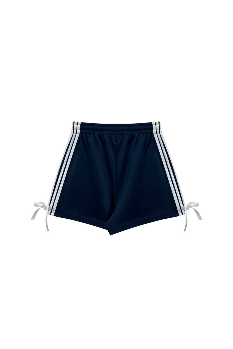 RIBBON JERSEY TRACK MICRO SHORTS / NAVY
