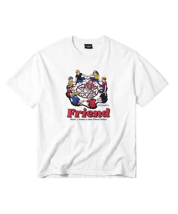 QT8 GARMENTS（キューティーエイトガーメント）の「LB New Friend Washed Tee (Ivory)（Tops）」