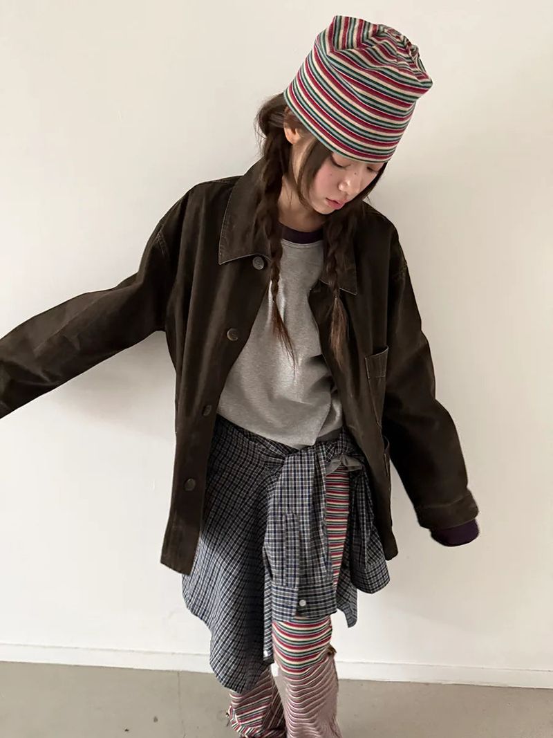  french mood peach jacket 
