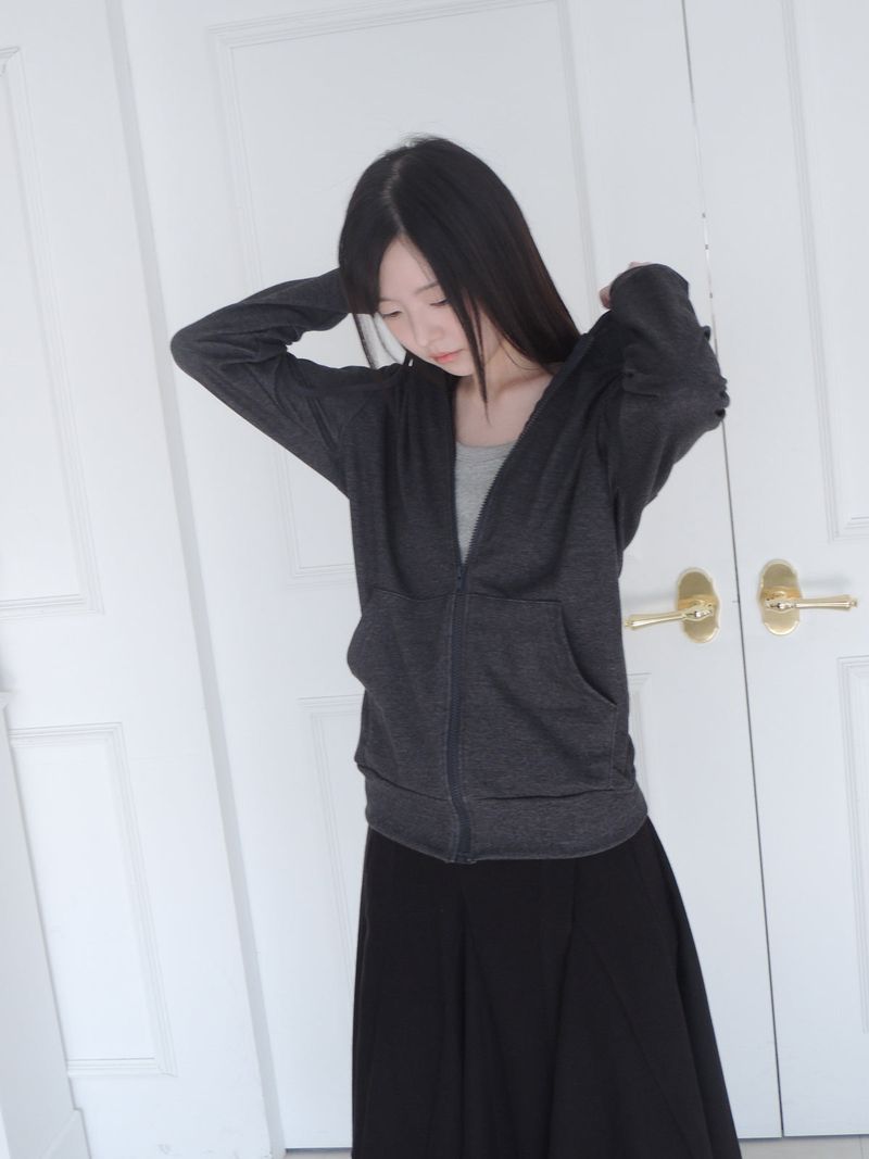 regular hood zip-up (4c)