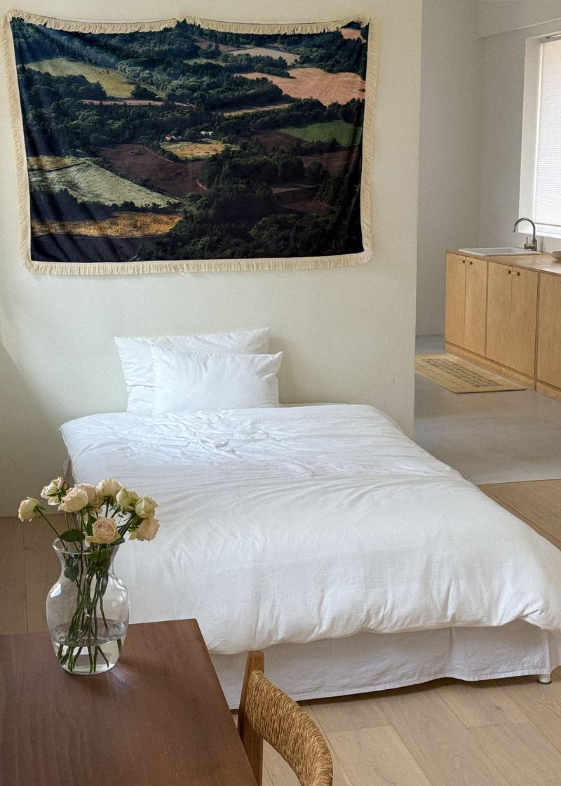 green village tassel blanket