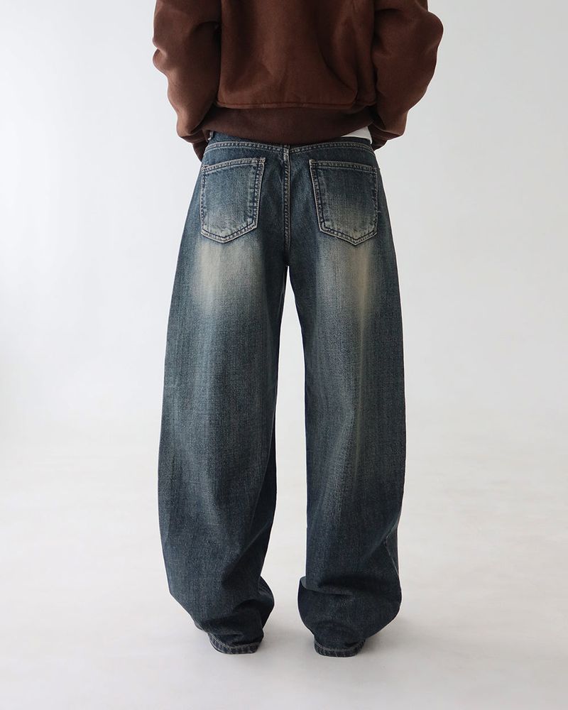 Mocha Vintage Straight Wide Jeans
