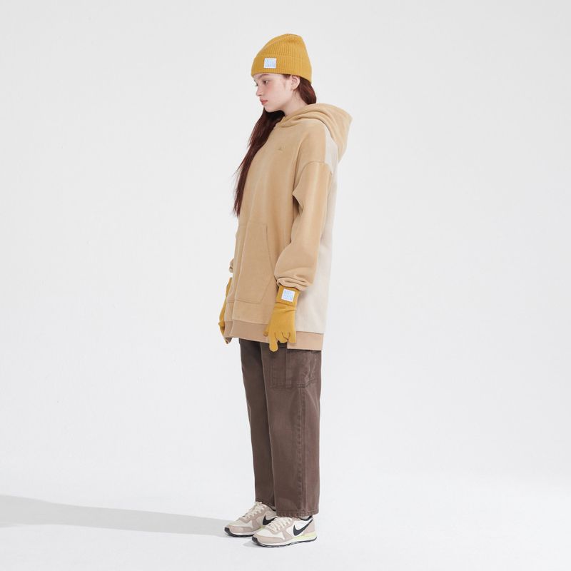 NAPPING HOODIE LONG SWEATSHIRT_BEIGE