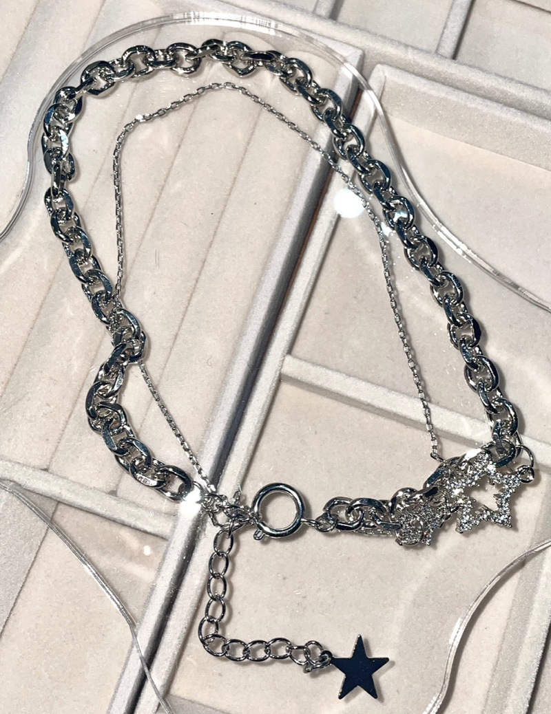 Saudade Club（サウダージクラブ）の「ダブルスターネックレス（アクセサリー）」