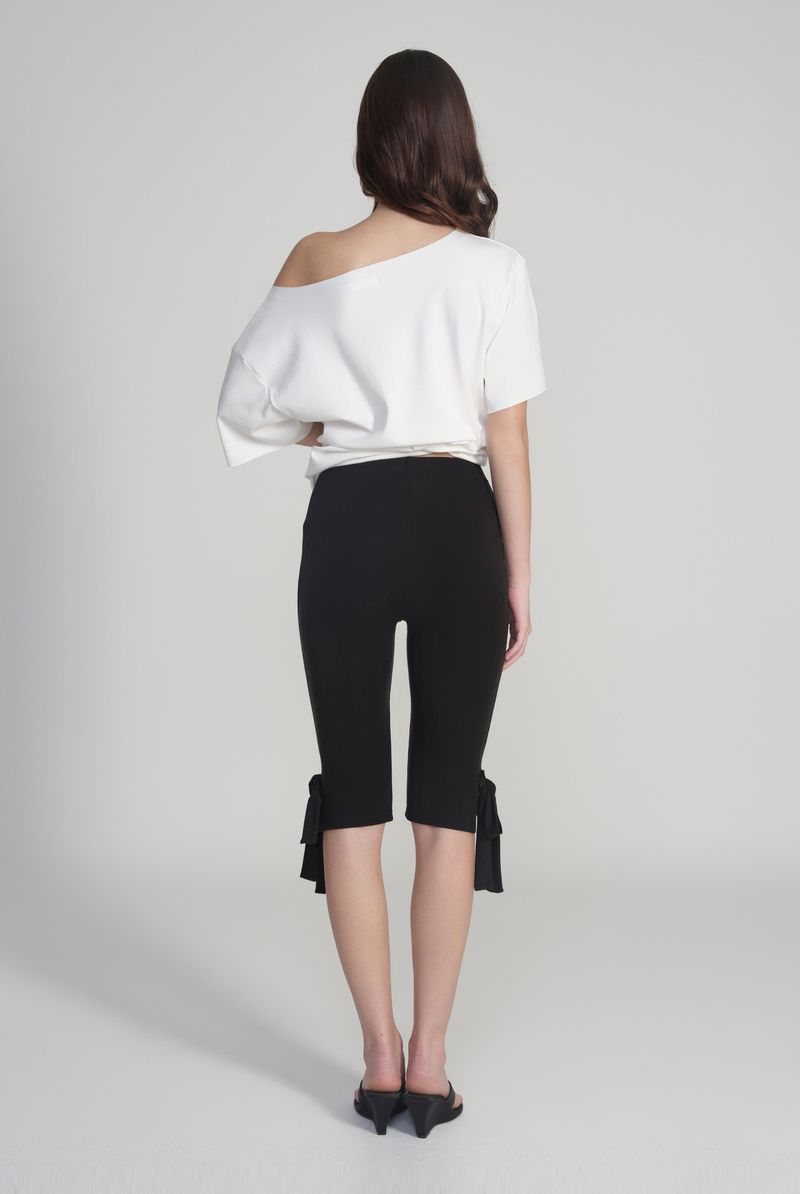 Candy Bow Capri Pants, Black