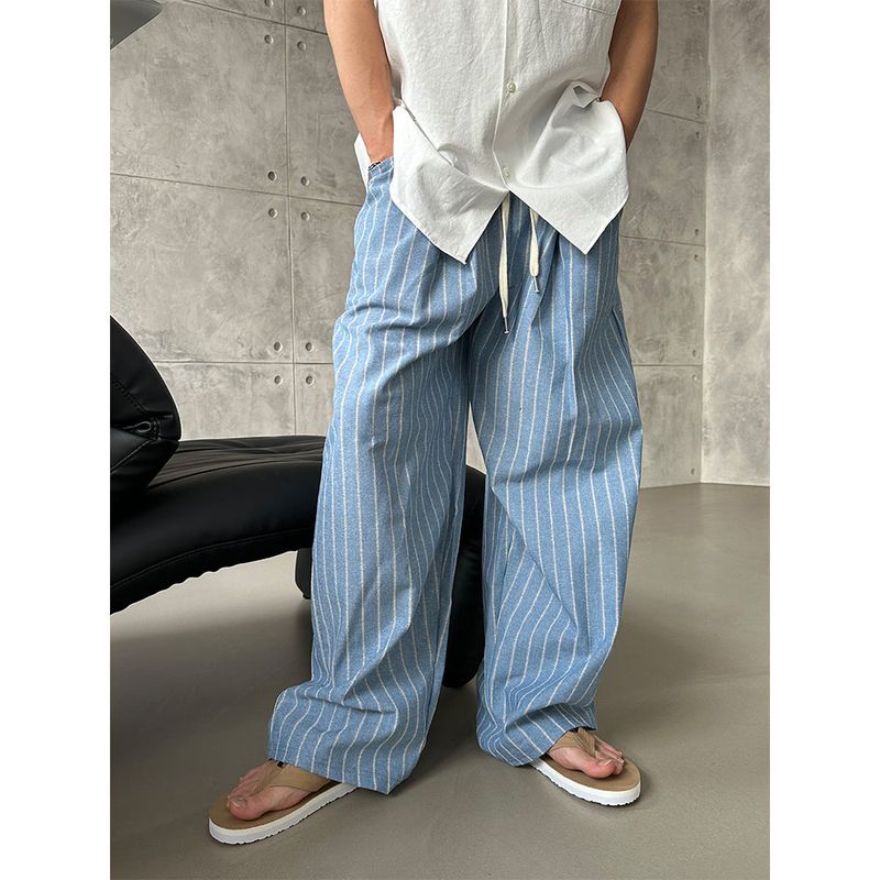 LAURANT（ロラン）の「[S/S] Stripe linen banding pants (2color)（Pants）」