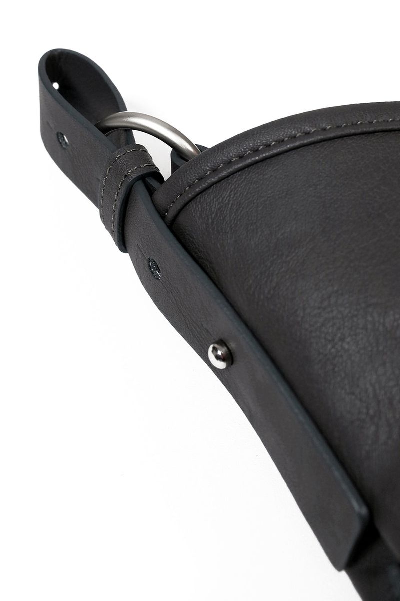 H-Buckle Soft Leather Dumpling Bag (gray)