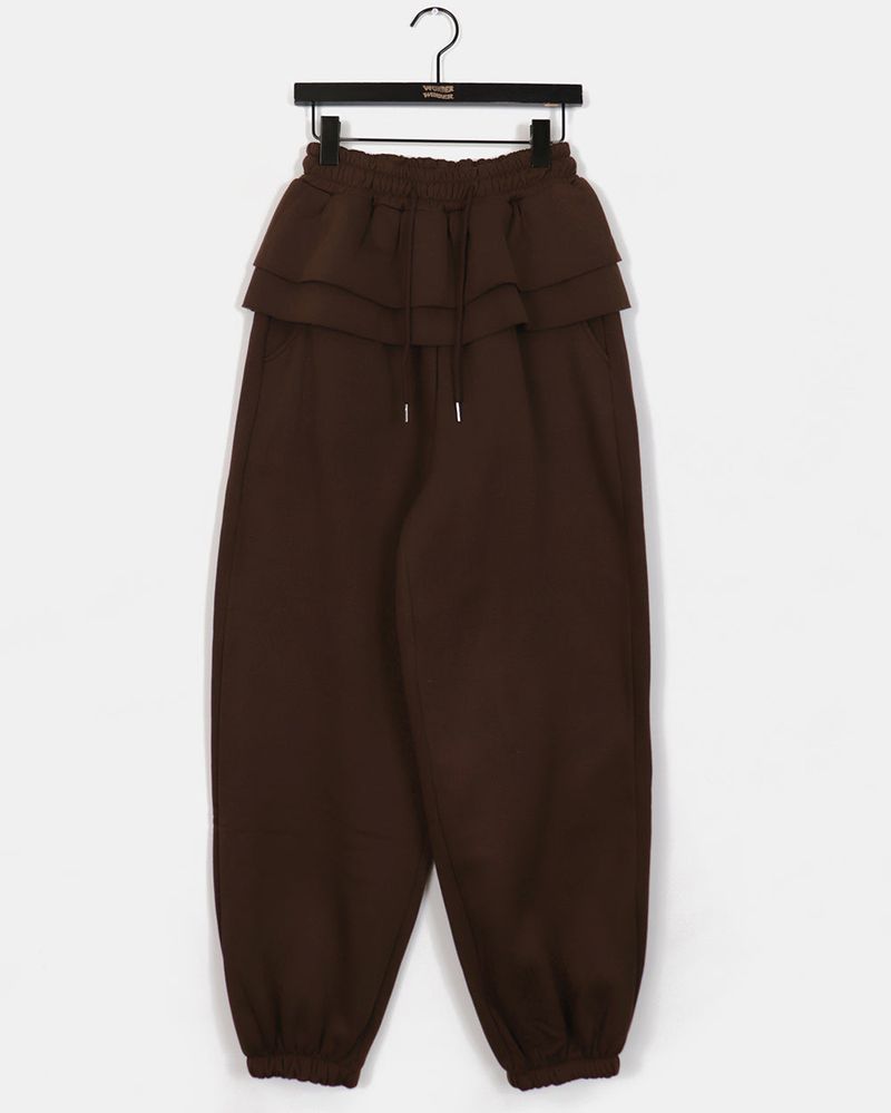 Chaelce frill layered jogger sweatpants