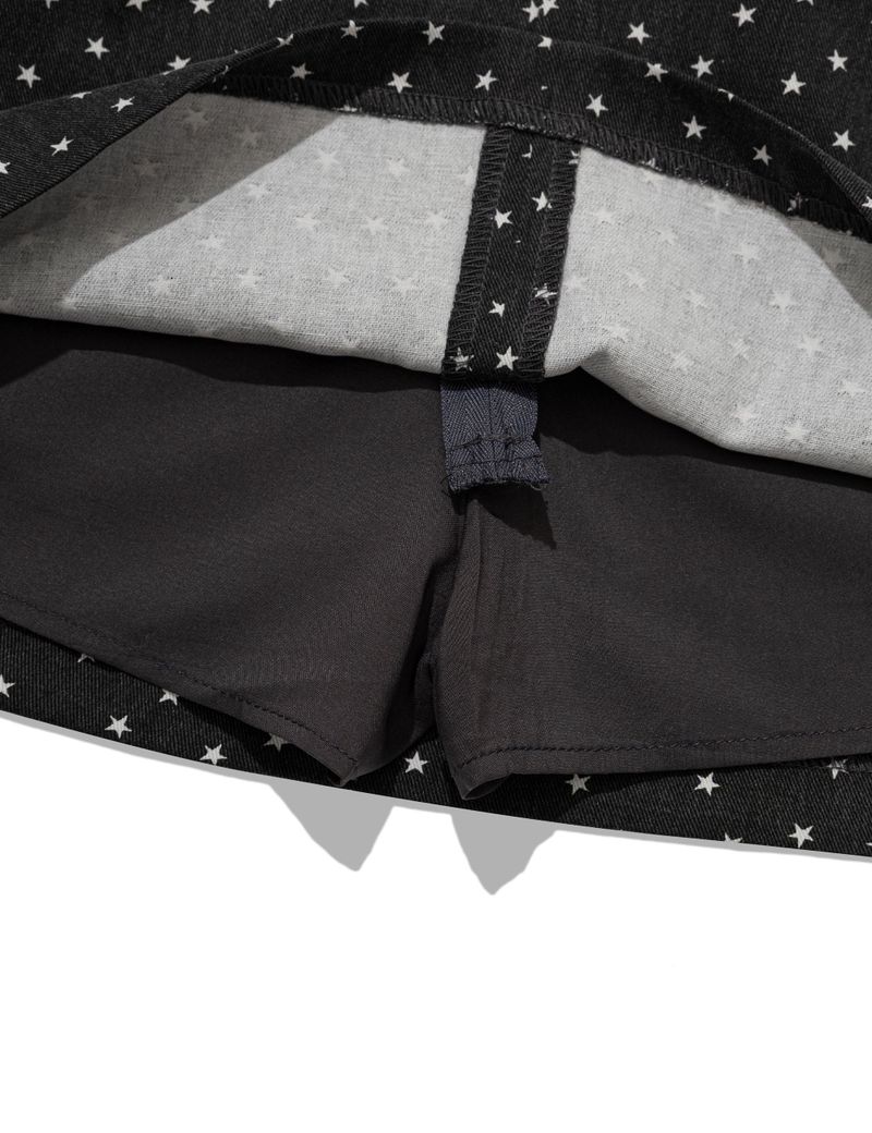 PIGMENT STAR MINI SKIRT(CHARCOAL)