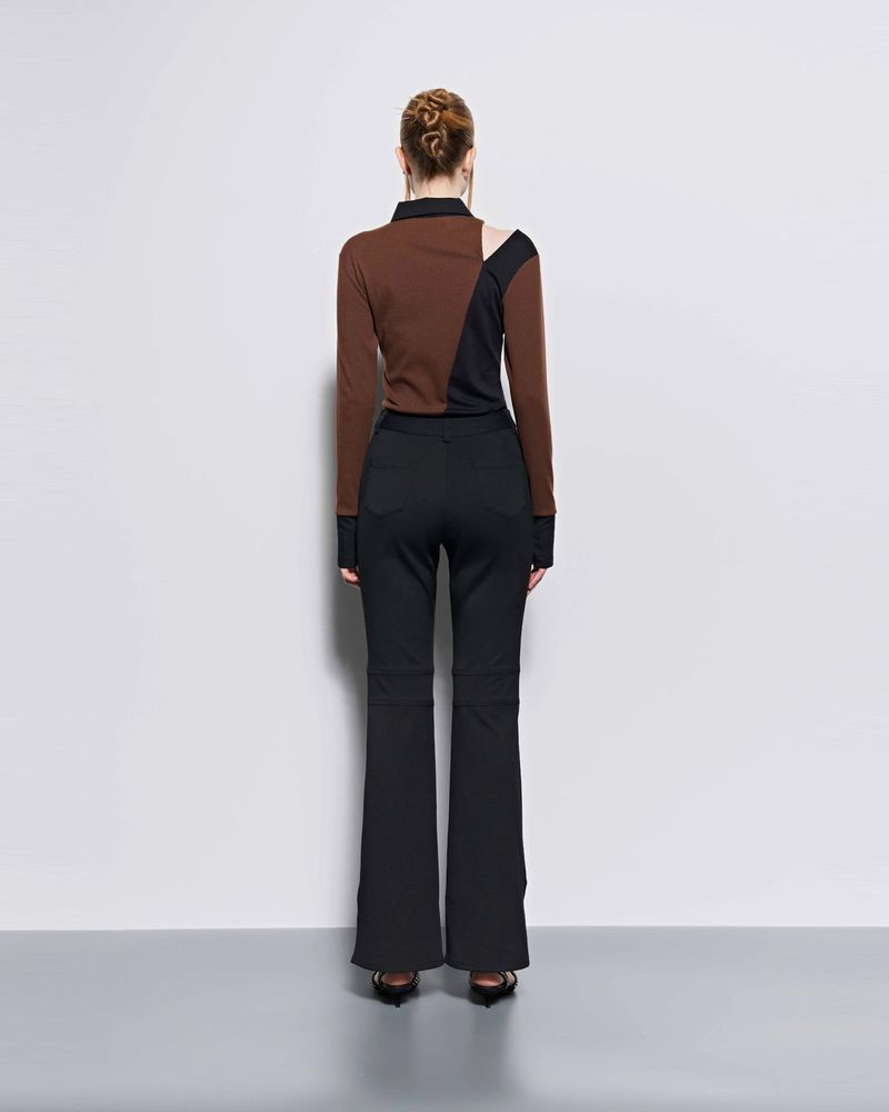 Pinched Slit Pants _ Black