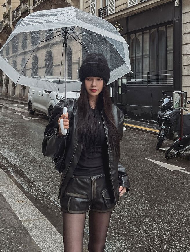Villa Hand Washing Leather Biker Jacket